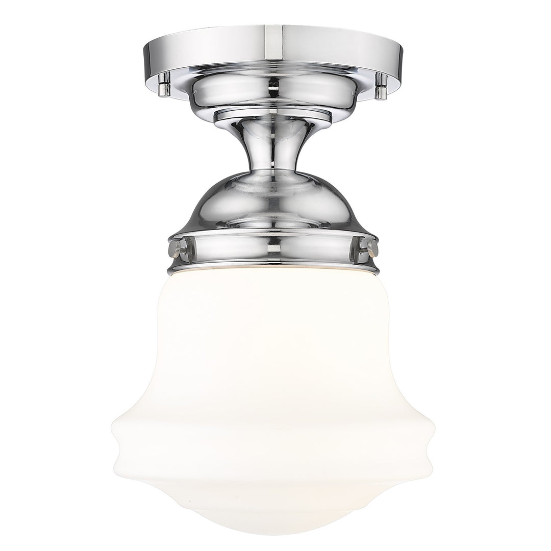 Vaughn One Light Flush Mount in Chrome - available from The Lighting Shoppe, trusted by Canadian homeowners