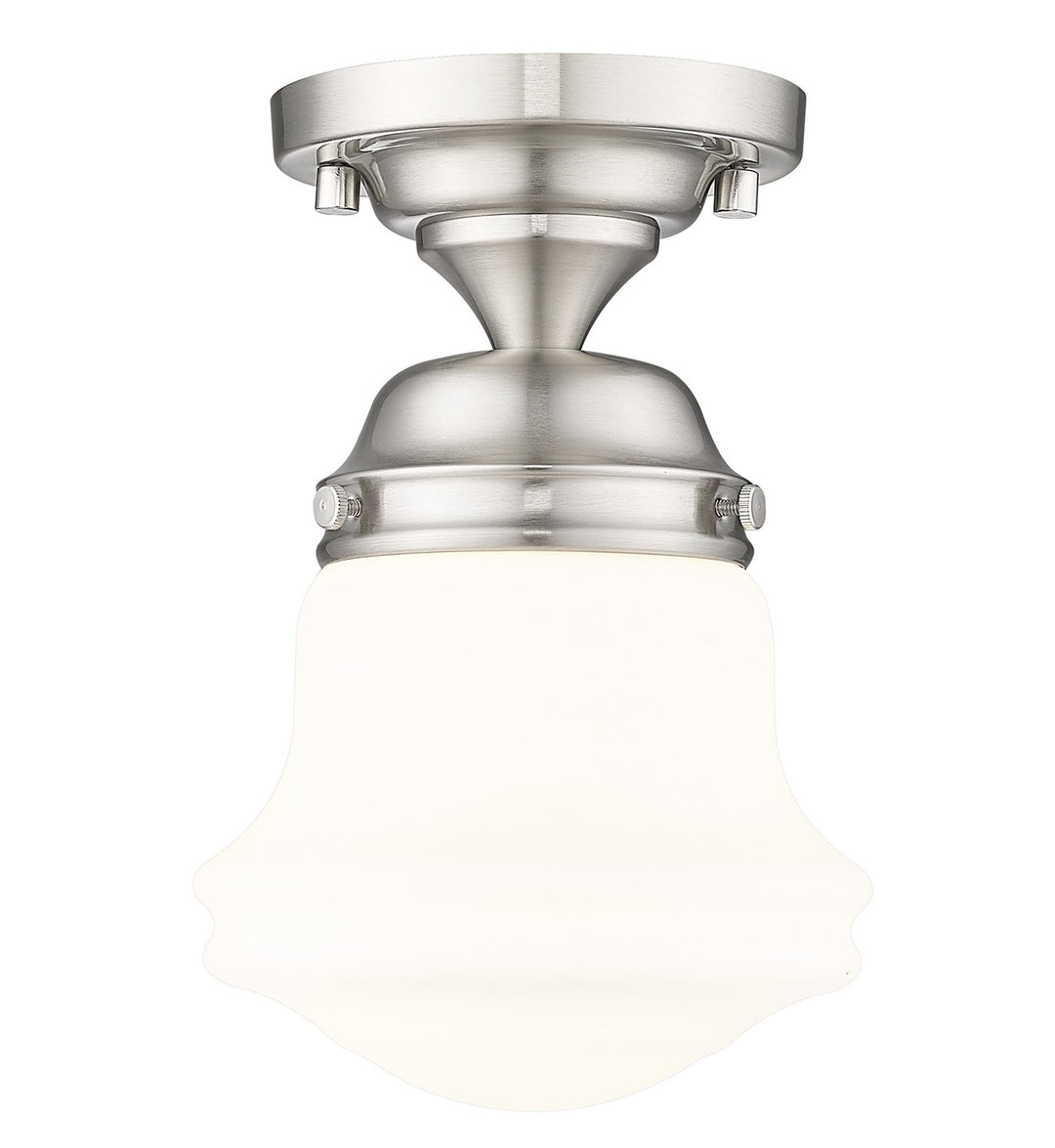 Vaughn One Light Flush Mount in Brushed Nickel - available from The Lighting Shoppe, trusted by Canadian homeowners