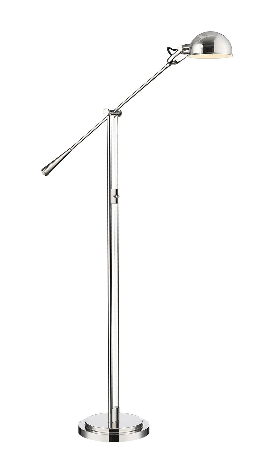 Grammercy Park One Light Floor Lamp in Polished Nickel - available from The Lighting Shoppe, trusted by Canadian homeowners