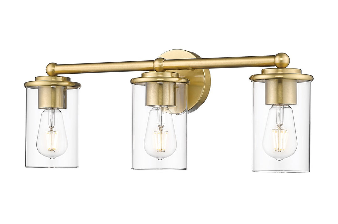 Thayer Three Light Vanity in Luxe Gold - available from The Lighting Shoppe, trusted by Canadian homeowners