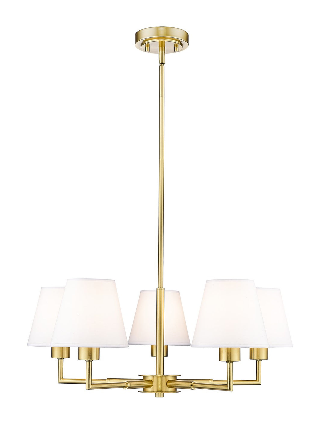 Leila Five Light Chandelier in Luxe Gold - available from The Lighting Shoppe, trusted by Canadian homeowners