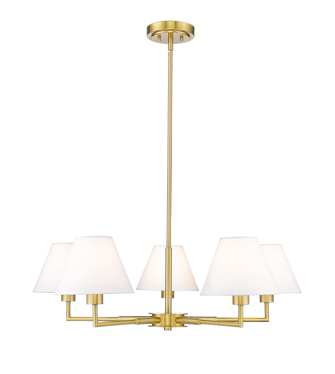 Leila Five Light Chandelier in Luxe Gold - available from The Lighting Shoppe, trusted by Canadian homeowners