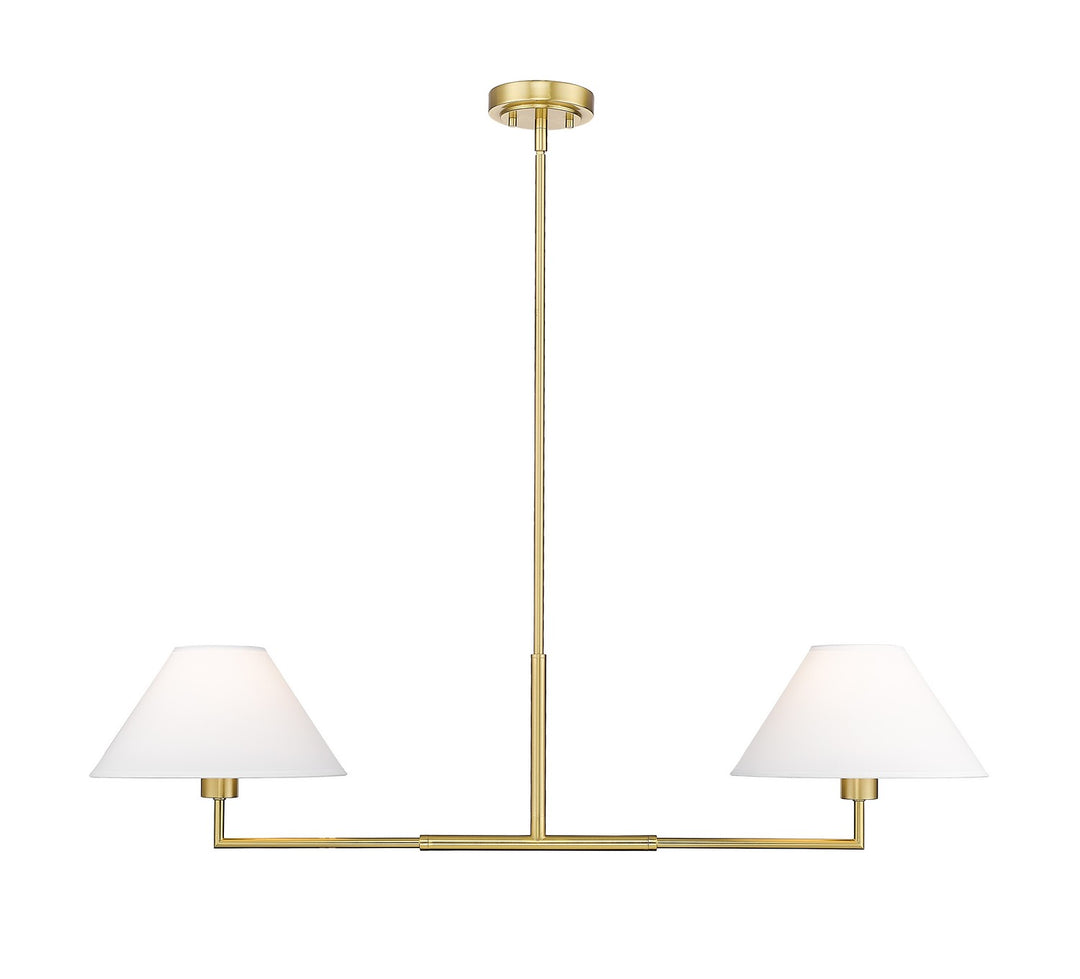Leila Two Light Chandelier in Luxe Gold - available from The Lighting Shoppe, trusted by Canadian homeowners