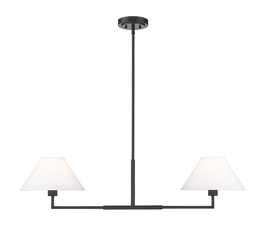 Leila Two Light Chandelier in Matte Black - available from The Lighting Shoppe, trusted by Canadian homeowners