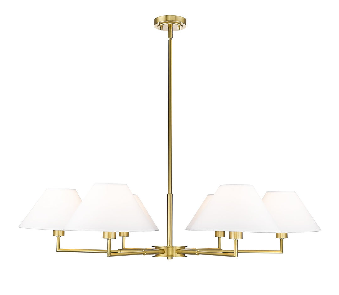 Leila Six Light Chandelier in Luxe Gold - available from The Lighting Shoppe, trusted by Canadian homeowners