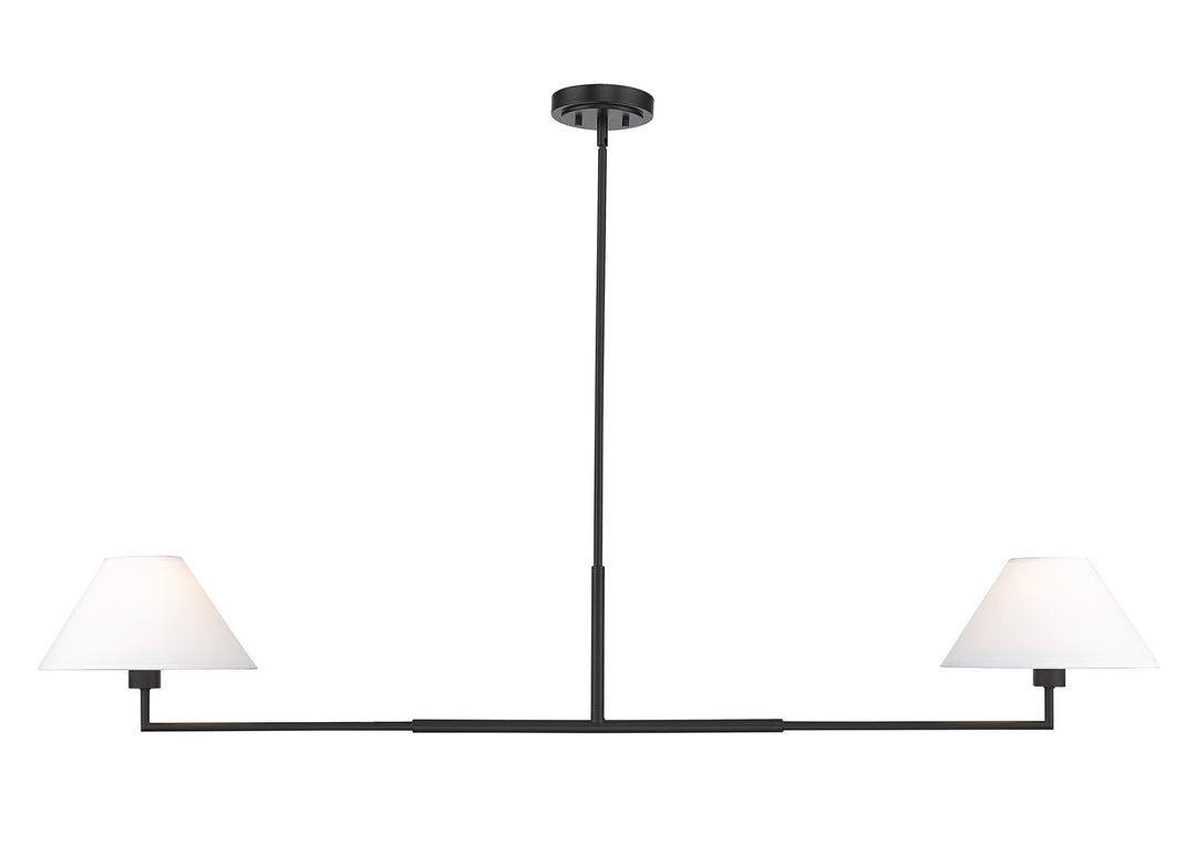 Leila Two Light Chandelier in Matte Black - available from The Lighting Shoppe, trusted by Canadian homeowners