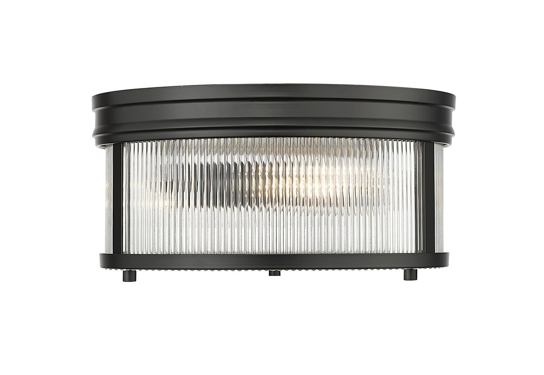 Carnaby Two Light Flush Mount in Matte Black - available from The Lighting Shoppe, trusted by Canadian homeowners