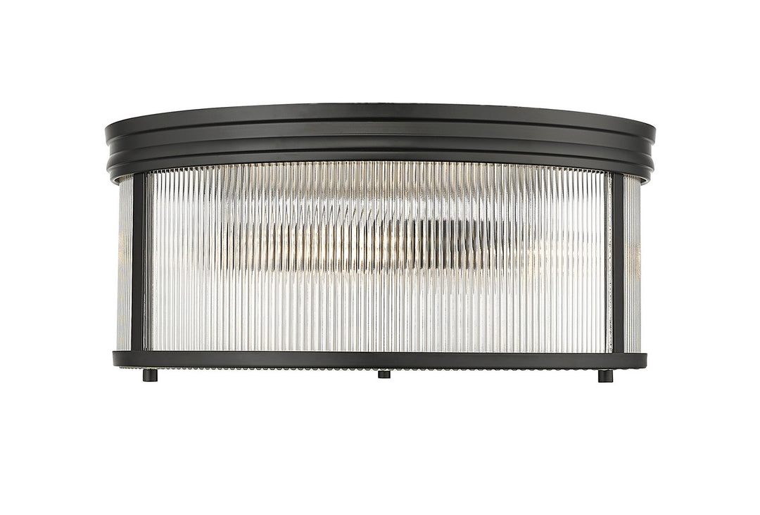 Carnaby Four Light Flush Mount in Matte Black - available from The Lighting Shoppe, trusted by Canadian homeowners
