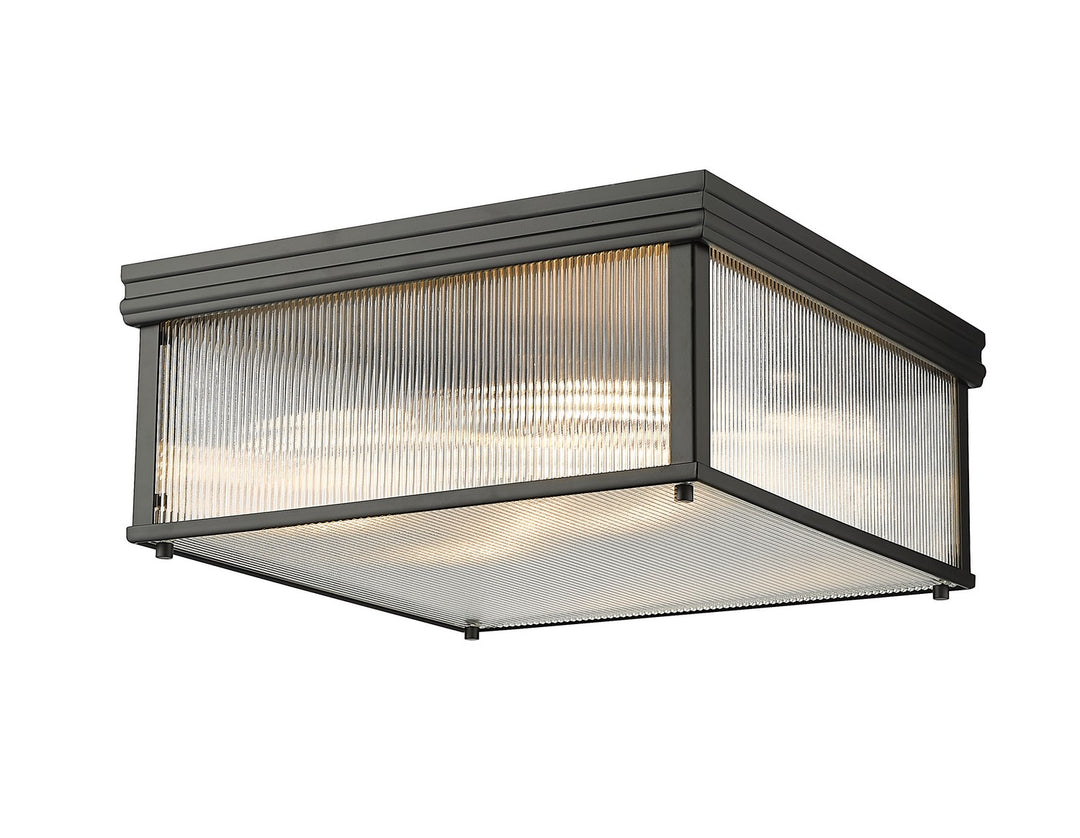 Carnaby Four Light Flush Mount in Matte Black - available from The Lighting Shoppe, trusted by Canadian homeowners
