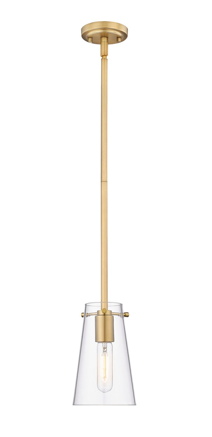Kira One Light Pendant in Modern Gold - available from The Lighting Shoppe, trusted by Canadian homeowners