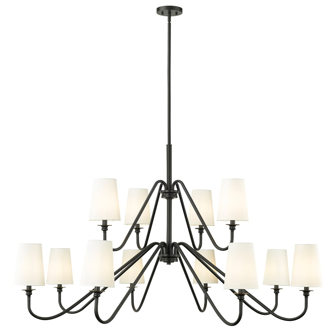 Gianna 12 Light Chandelier in Matte Black - available from The Lighting Shoppe, trusted by Canadian homeowners