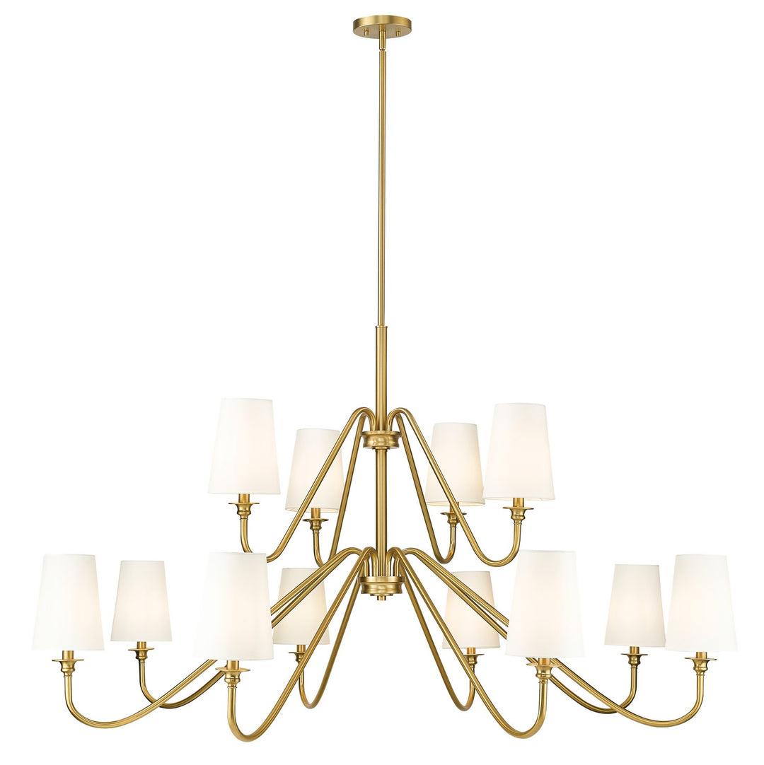 Gianna 12 Light Chandelier in Modern Gold - available from The Lighting Shoppe, trusted by Canadian homeowners