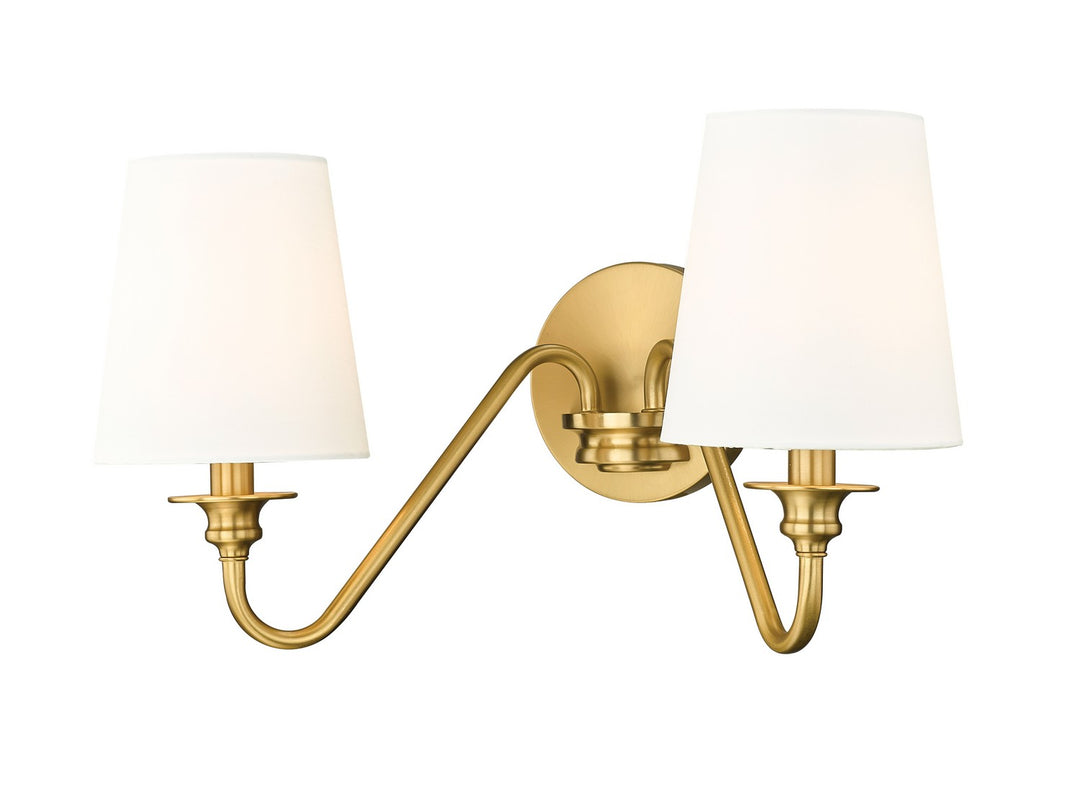 Gianna Two Light Wall Sconce in Modern Gold - available from The Lighting Shoppe, trusted by Canadian homeowners