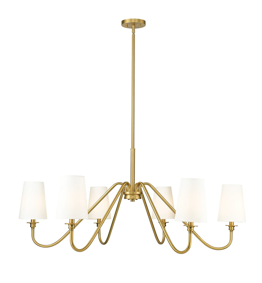 Gianna Six Light Chandelier in Modern Gold - available from The Lighting Shoppe, trusted by Canadian homeowners