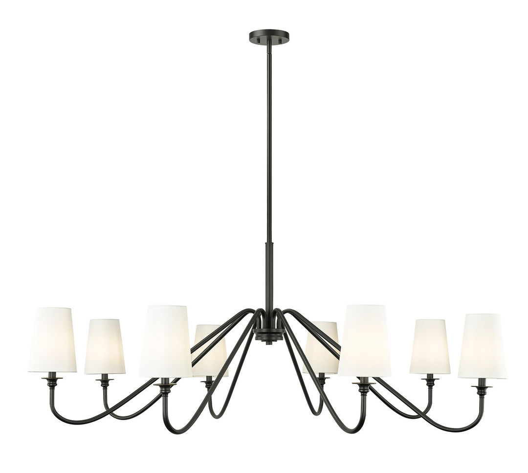 Gianna Eight Light Chandelier in Matte Black - available from The Lighting Shoppe, trusted by Canadian homeowners