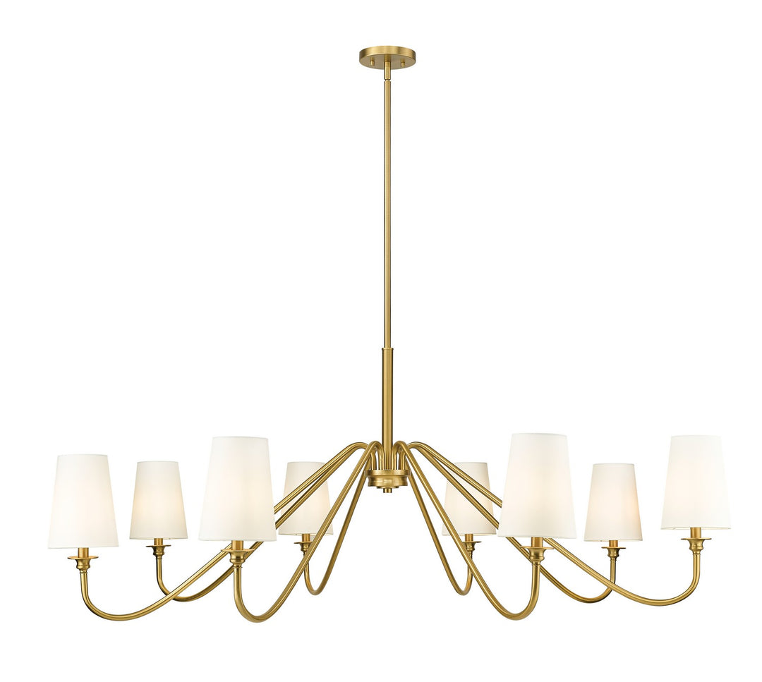 Gianna Eight Light Chandelier in Modern Gold - available from The Lighting Shoppe, trusted by Canadian homeowners