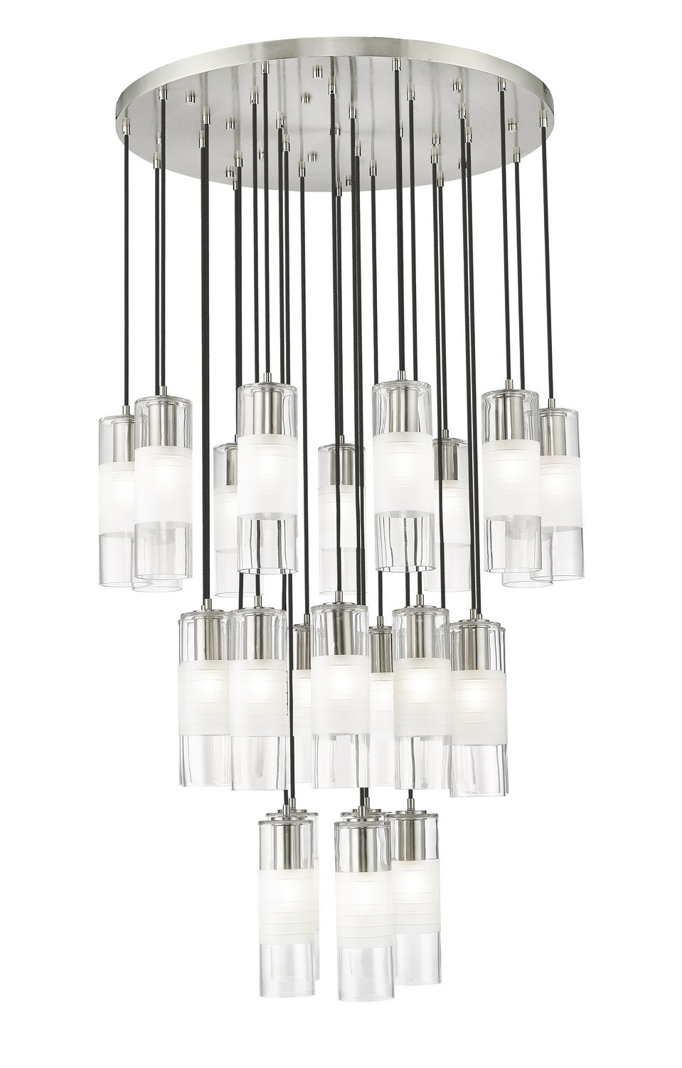 Alton 27 Light Chandelier in Brushed Nickel - available from The Lighting Shoppe, trusted by Canadian homeowners