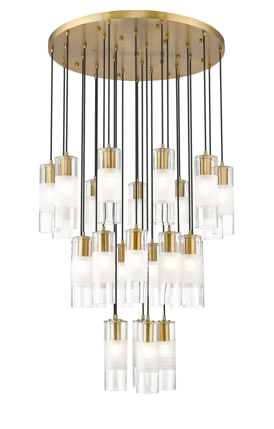 Alton 27 Light Chandelier in Modern Gold - available from The Lighting Shoppe, trusted by Canadian homeowners