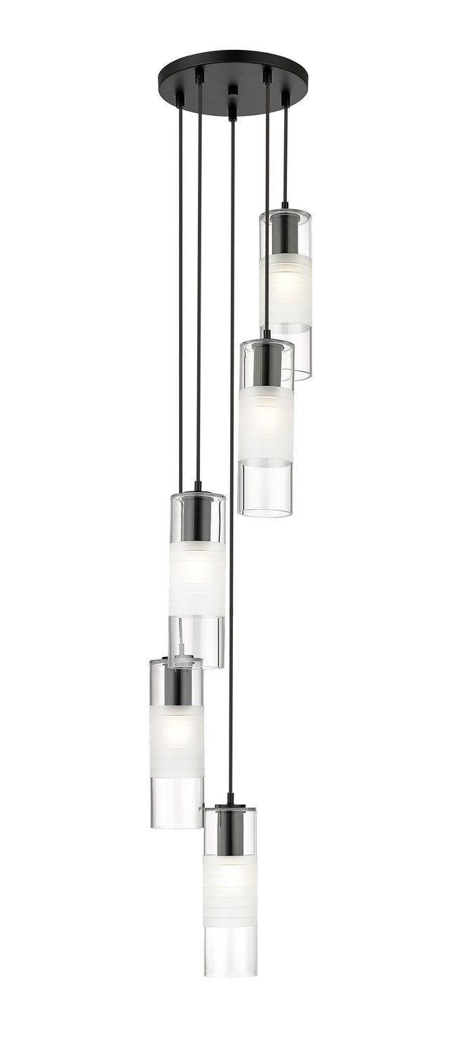 Alton Five Light Chandelier in Matte Black - available from The Lighting Shoppe, trusted by Canadian homeowners