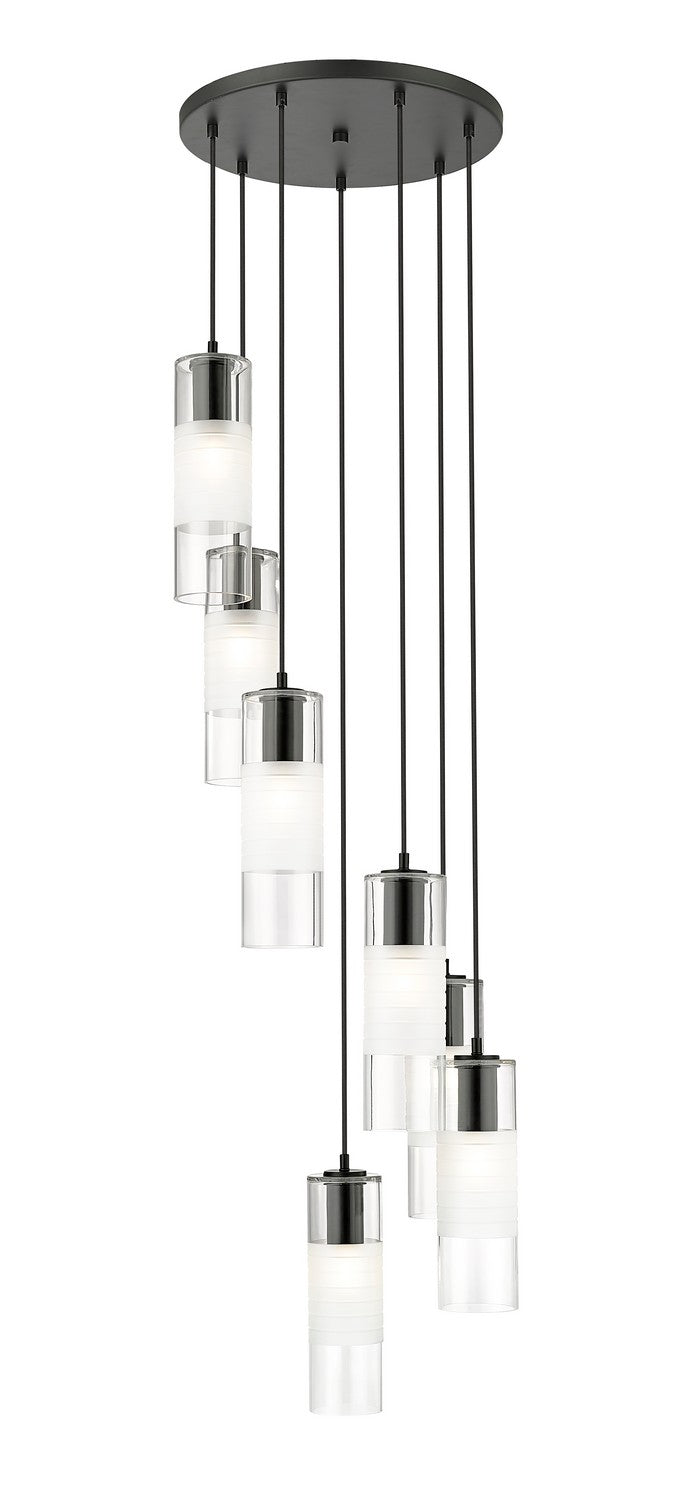 Alton Seven Light Chandelier in Matte Black - available from The Lighting Shoppe, trusted by Canadian homeowners