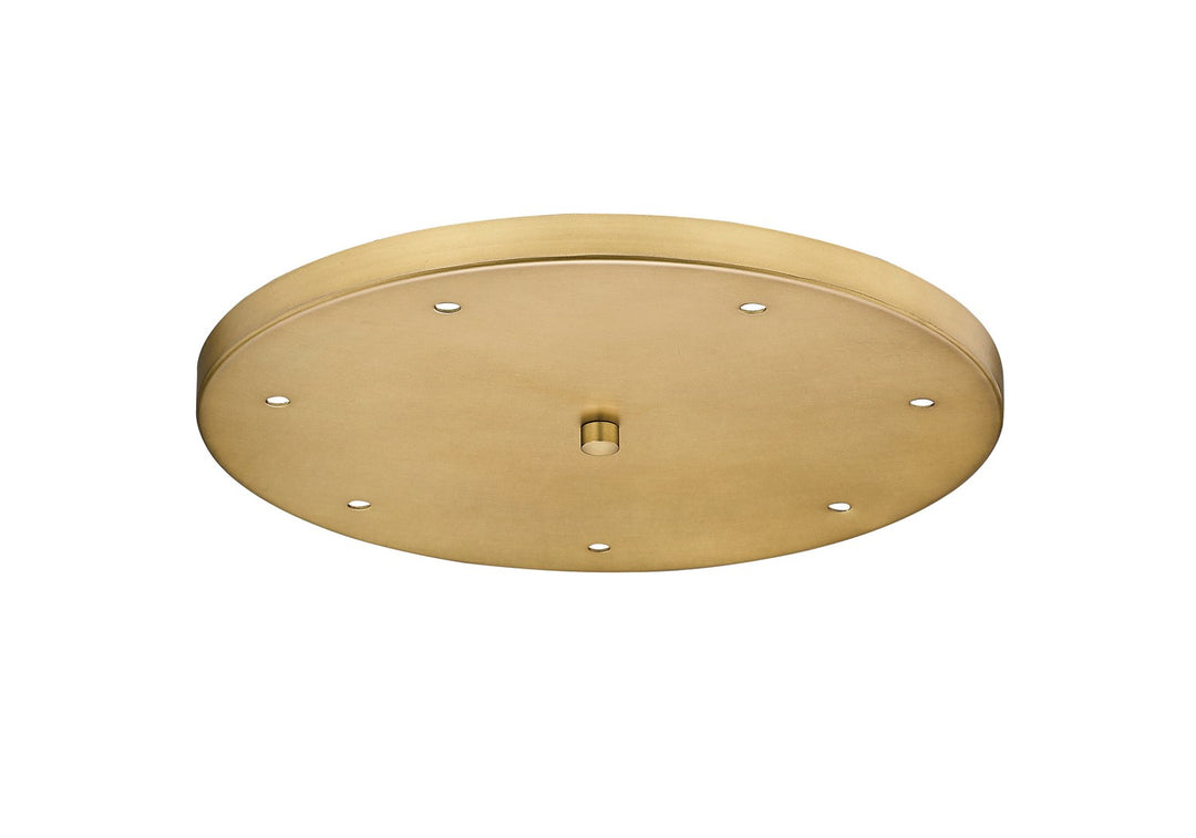 Multi Point Canopy Seven Light Ceiling Plate in Modern Gold - available from The Lighting Shoppe, trusted by Canadian homeowners