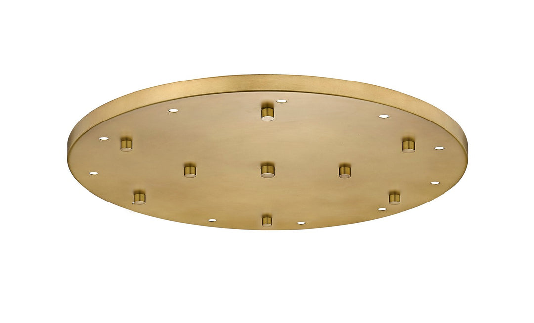 Multi Point Canopy 11 Light Ceiling Plate in Modern Gold - available from The Lighting Shoppe, trusted by Canadian homeowners