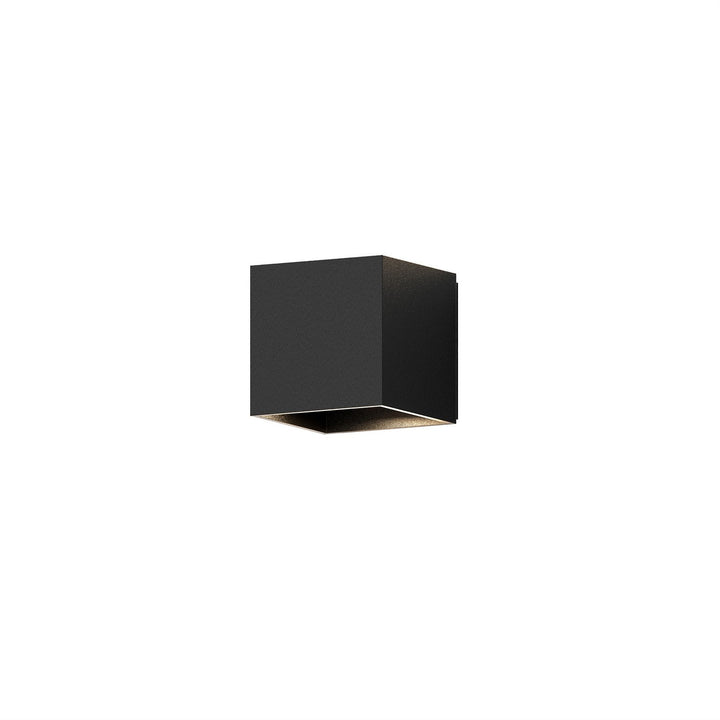 Qube LED Wall Sconce in Textured Black - available from The Lighting Shoppe, trusted by Canadian homeowners