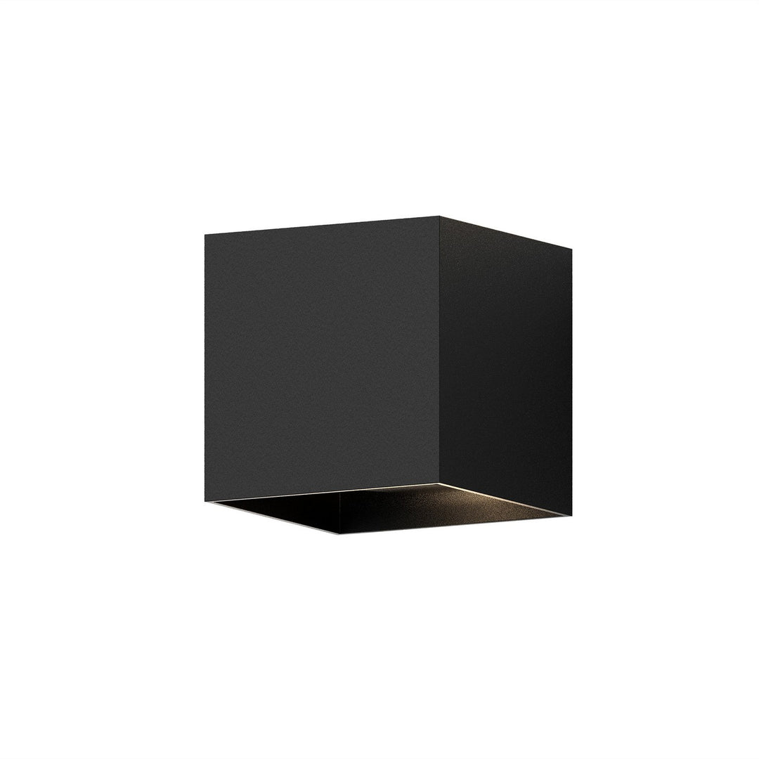 Qube LED Wall Sconce in Textured Black - available from The Lighting Shoppe, trusted by Canadian homeowners