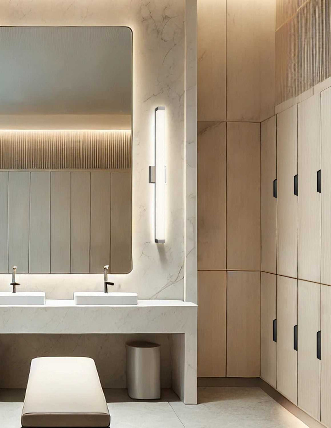 Acryluxe LED Linear Wall/Bath in Brushed Nickel Justice Designs