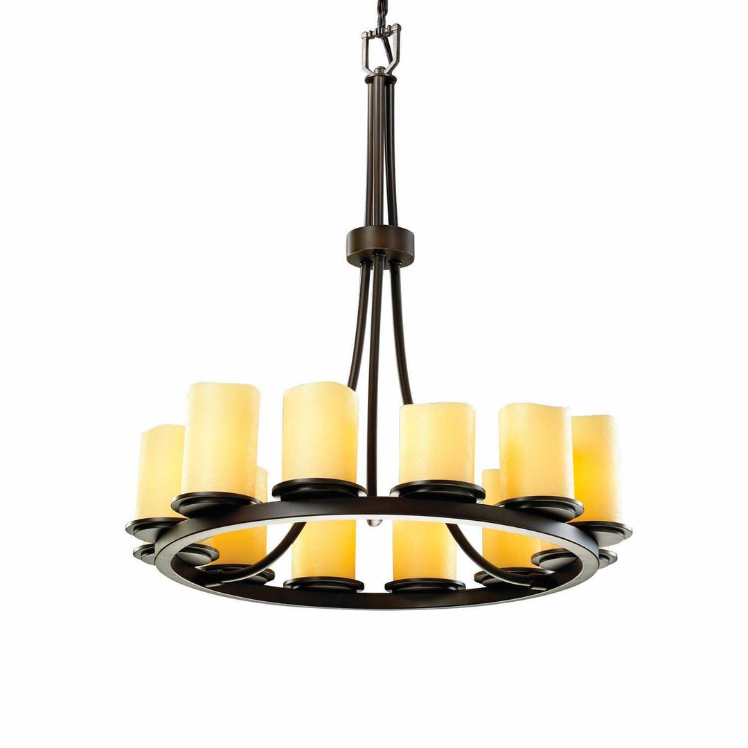 CandleAria LED Chandelier in Dark Bronze Justice Designs