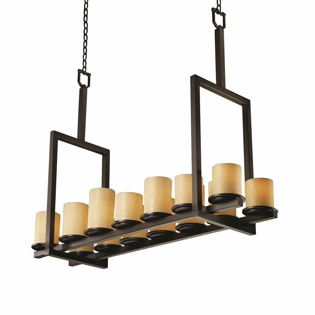 CandleAria LED Chandelier in Dark Bronze Justice Designs