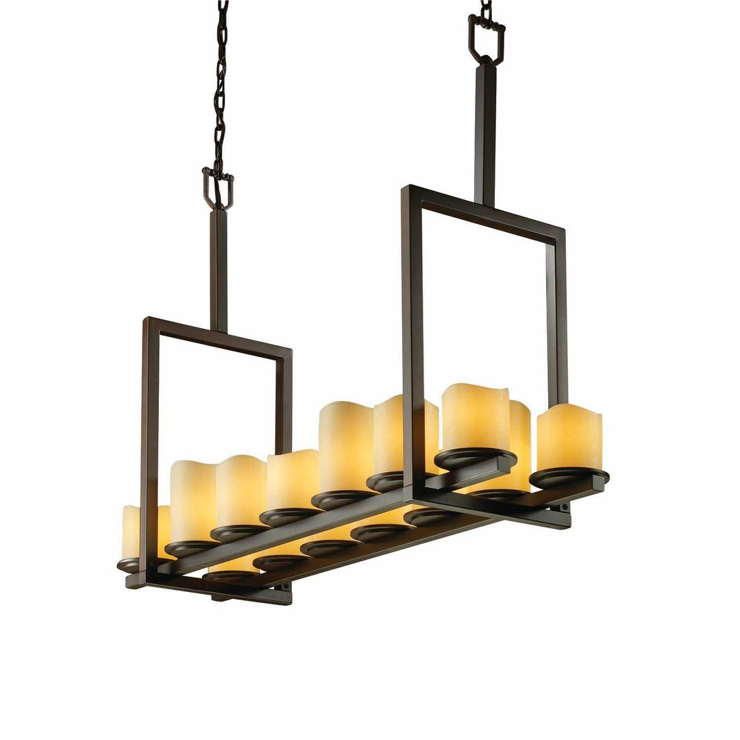 CandleAria LED Chandelier in Dark Bronze Justice Designs