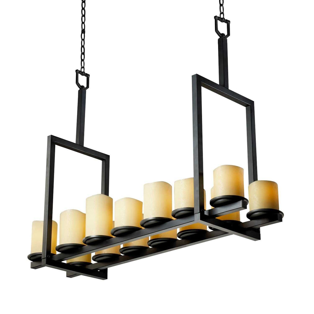 CandleAria LED Chandelier in Matte Black Justice Designs