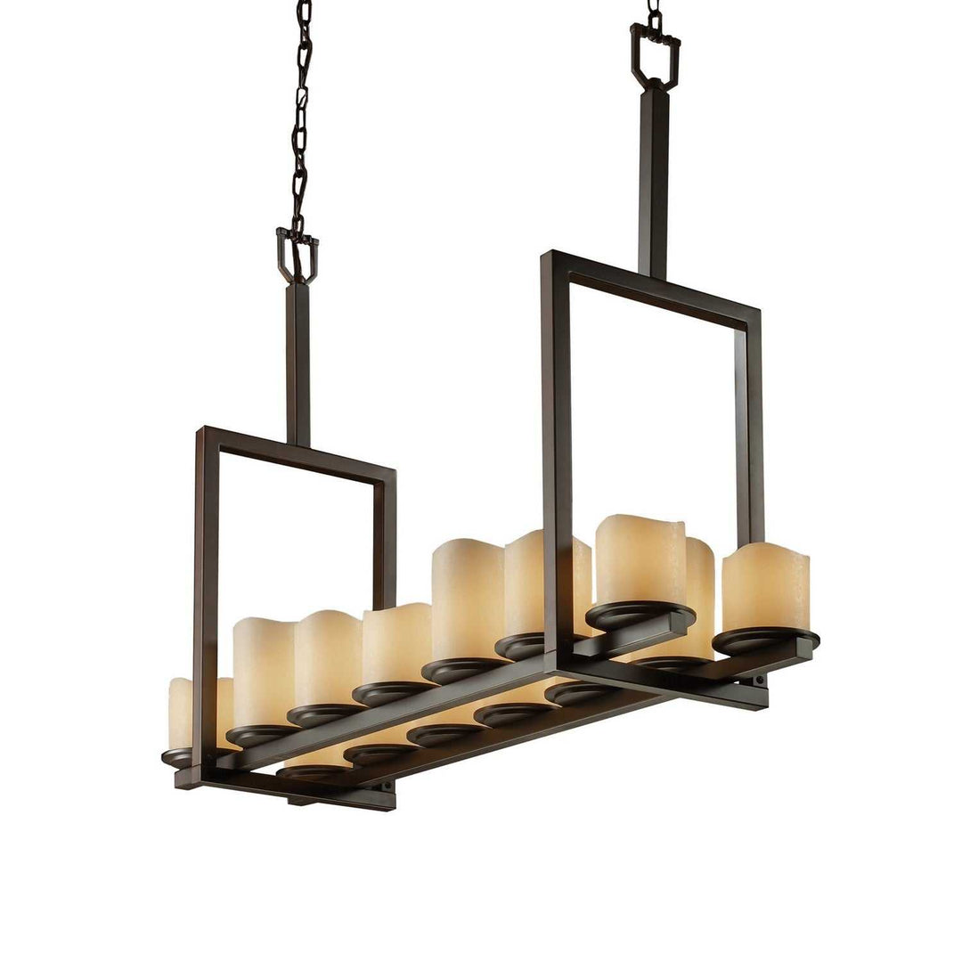 CandleAria LED Chandelier in Dark Bronze Justice Designs