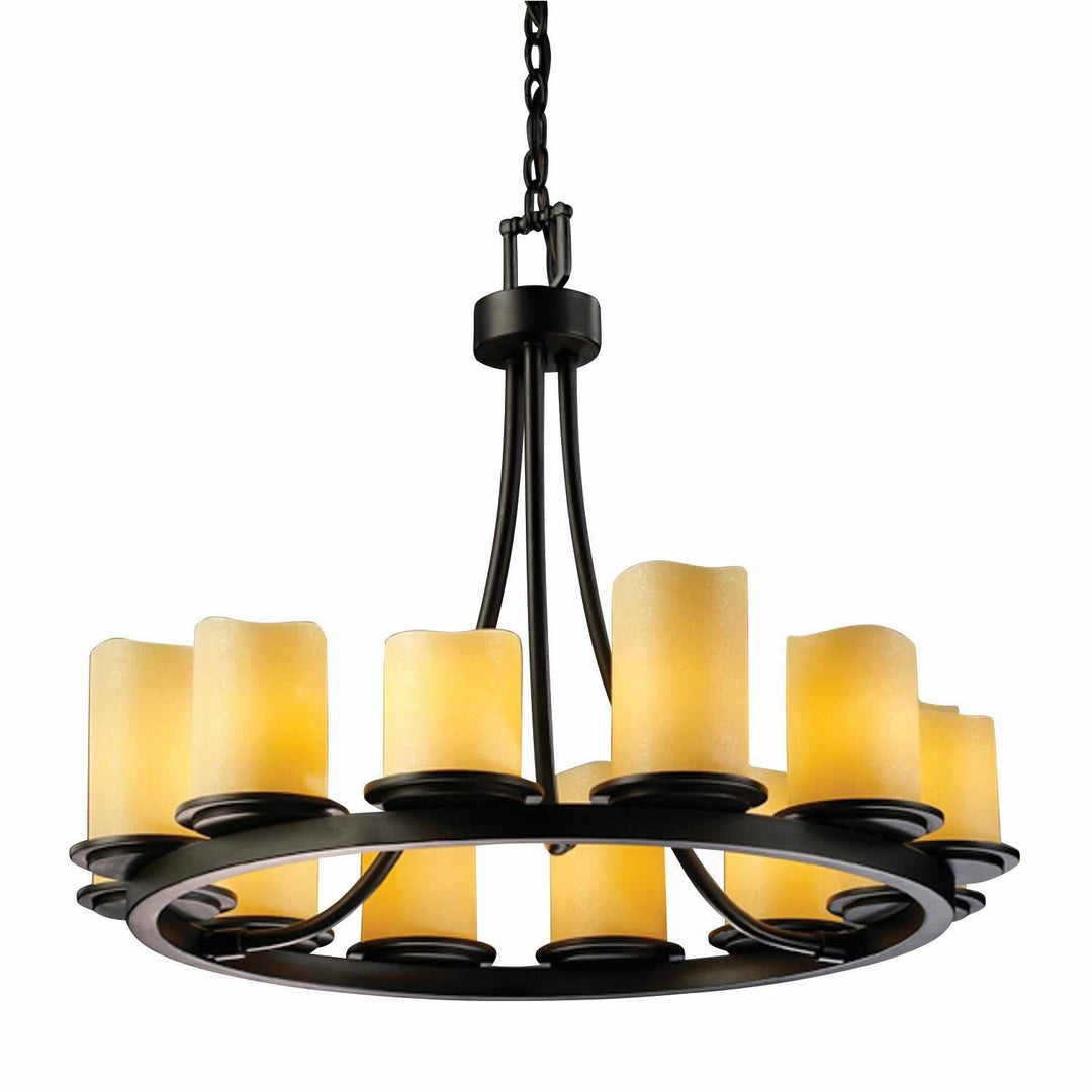 CandleAria LED Chandelier in Matte Black Justice Designs