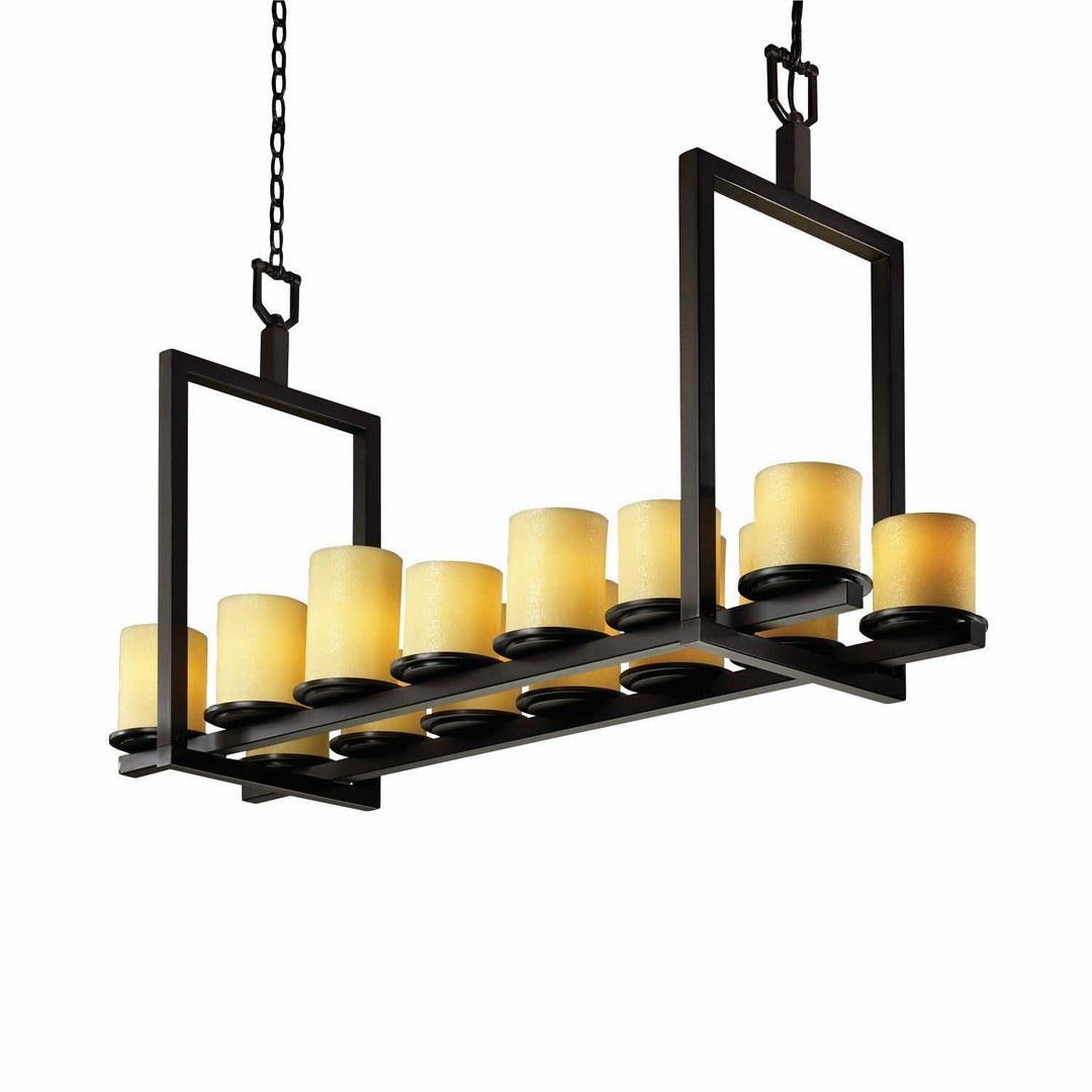 CandleAria LED Chandelier in Dark Bronze Justice Designs