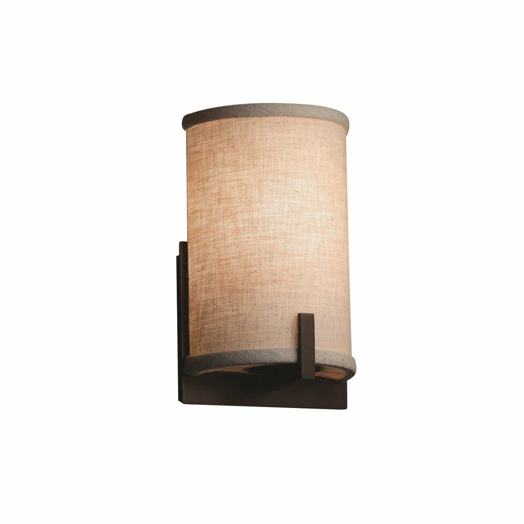 Textile LED Wall Sconce in Dark Bronze Justice Designs