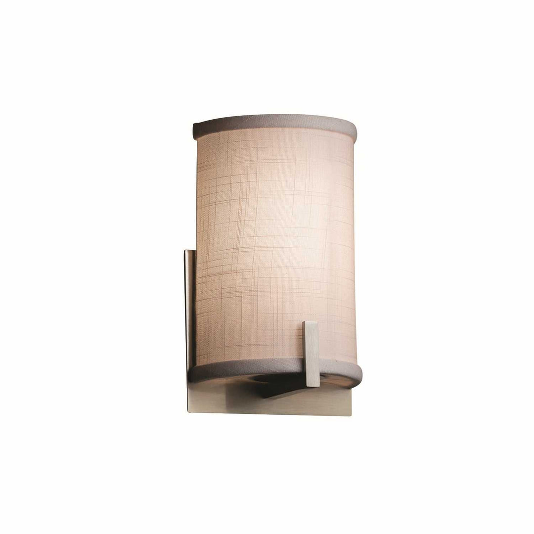 Textile LED Wall Sconce in Brushed Nickel Justice Designs