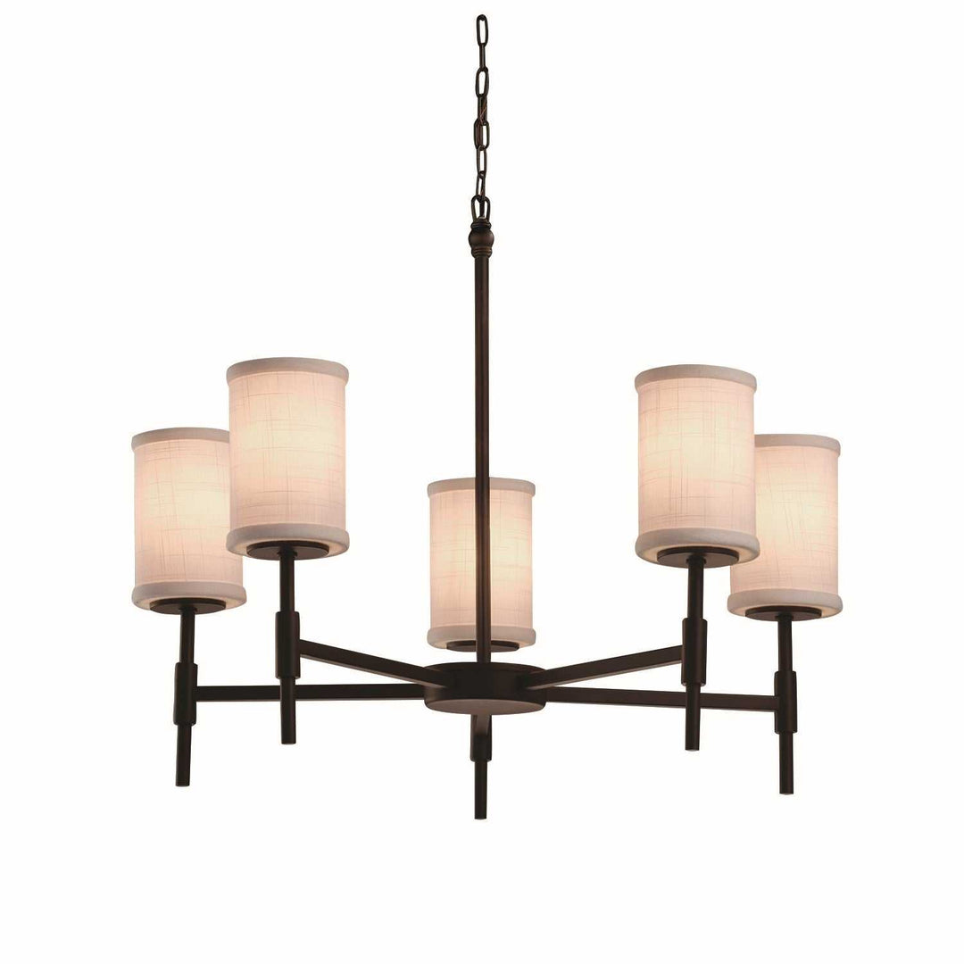 Textile LED Chandelier in Dark Bronze Justice Designs