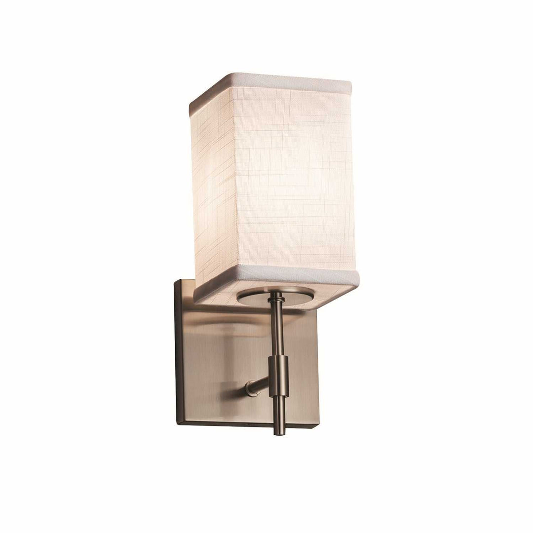Textile LED Wall Sconce in Brushed Nickel Justice Designs