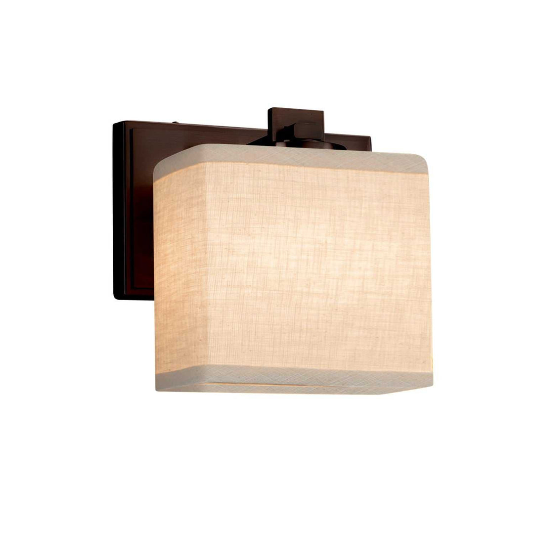 Textile LED Wall Sconce in Dark Bronze Justice Designs