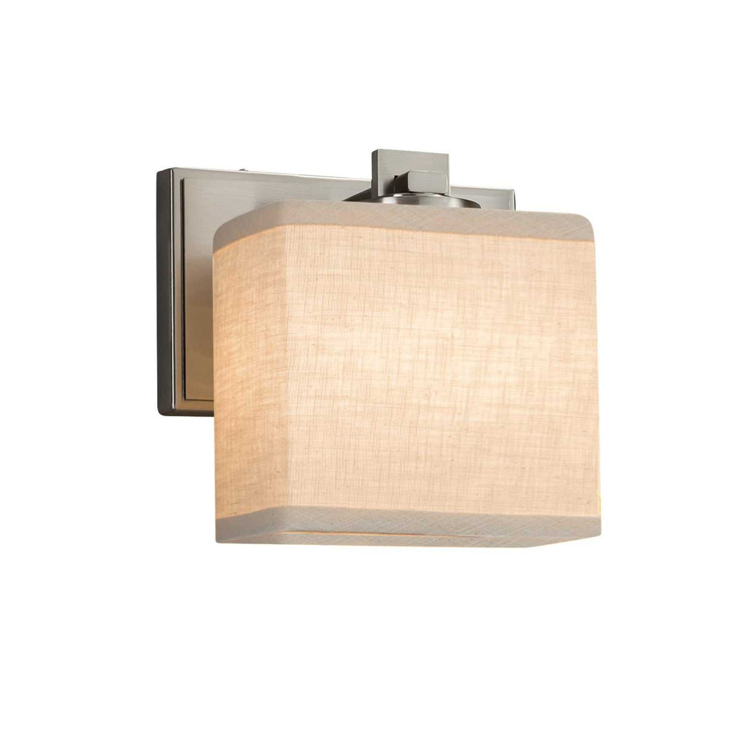Textile One Light Wall Sconce in Brushed Nickel Justice Designs