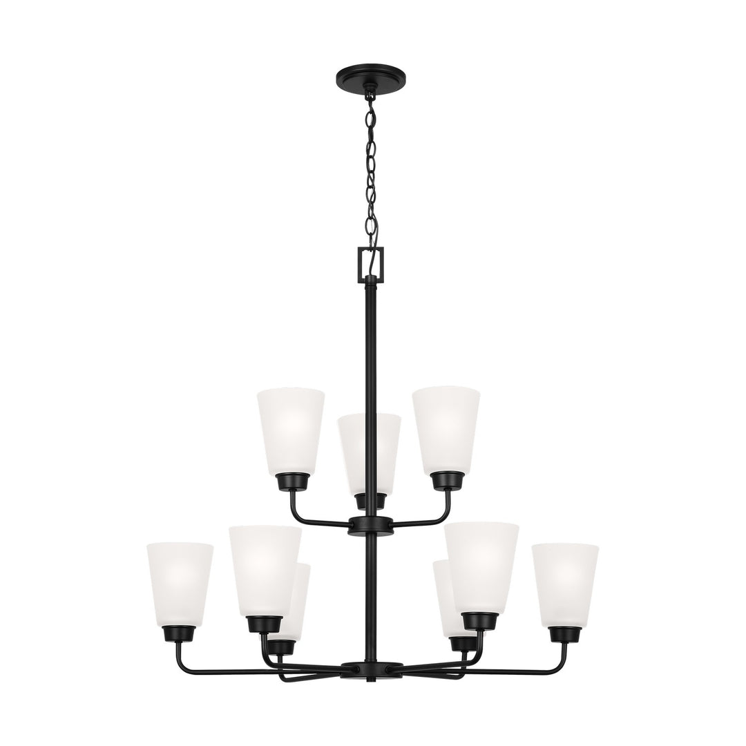 Generation Lighting Canada - 3115209-112 - Nine Light Chandelier - Kerrville - Midnight Black
