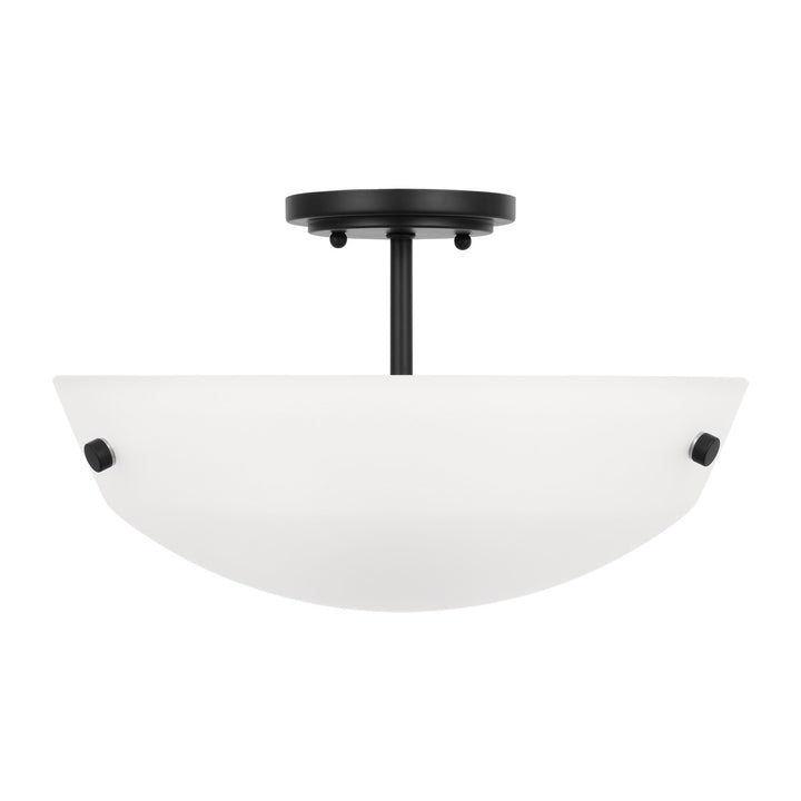 Generation Lighting Canada - 7715202-112 - Two Light Semi-Flush Convertible Pendant - Kerrville - Midnight Black