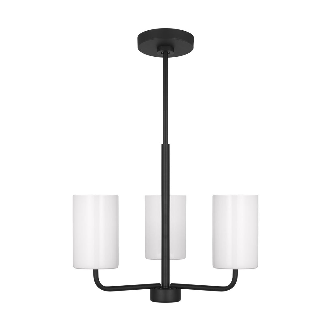 Generation Lighting Canada - GLC1003MBK - Three Light Chandelier - Rhett - Midnight Black