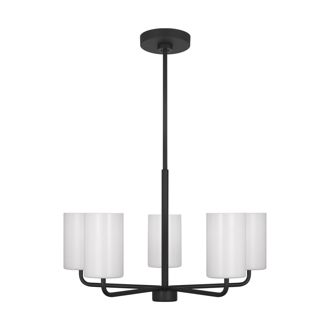 Generation Lighting Canada - GLC1015MBK - Five Light Chandelier - Rhett - Midnight Black