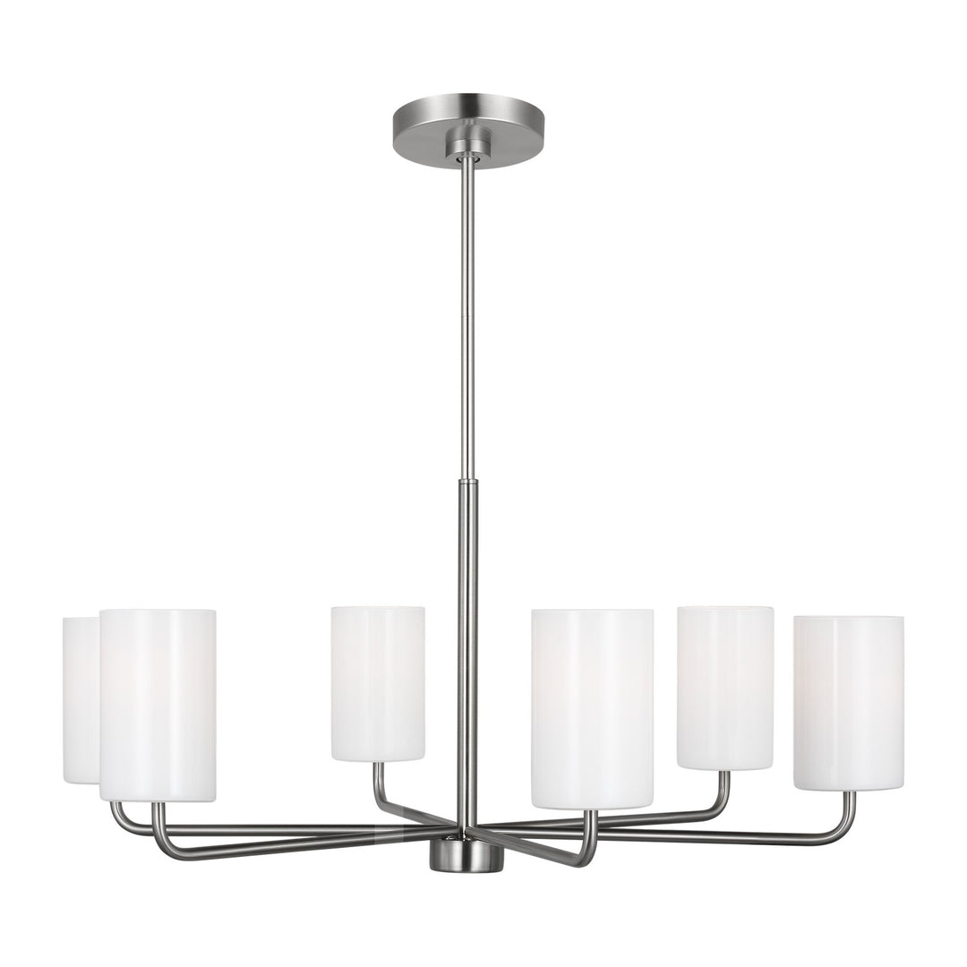 Generation Lighting Canada - GLC1026BS - Six Light Chandelier - Rhett - Brushed Steel