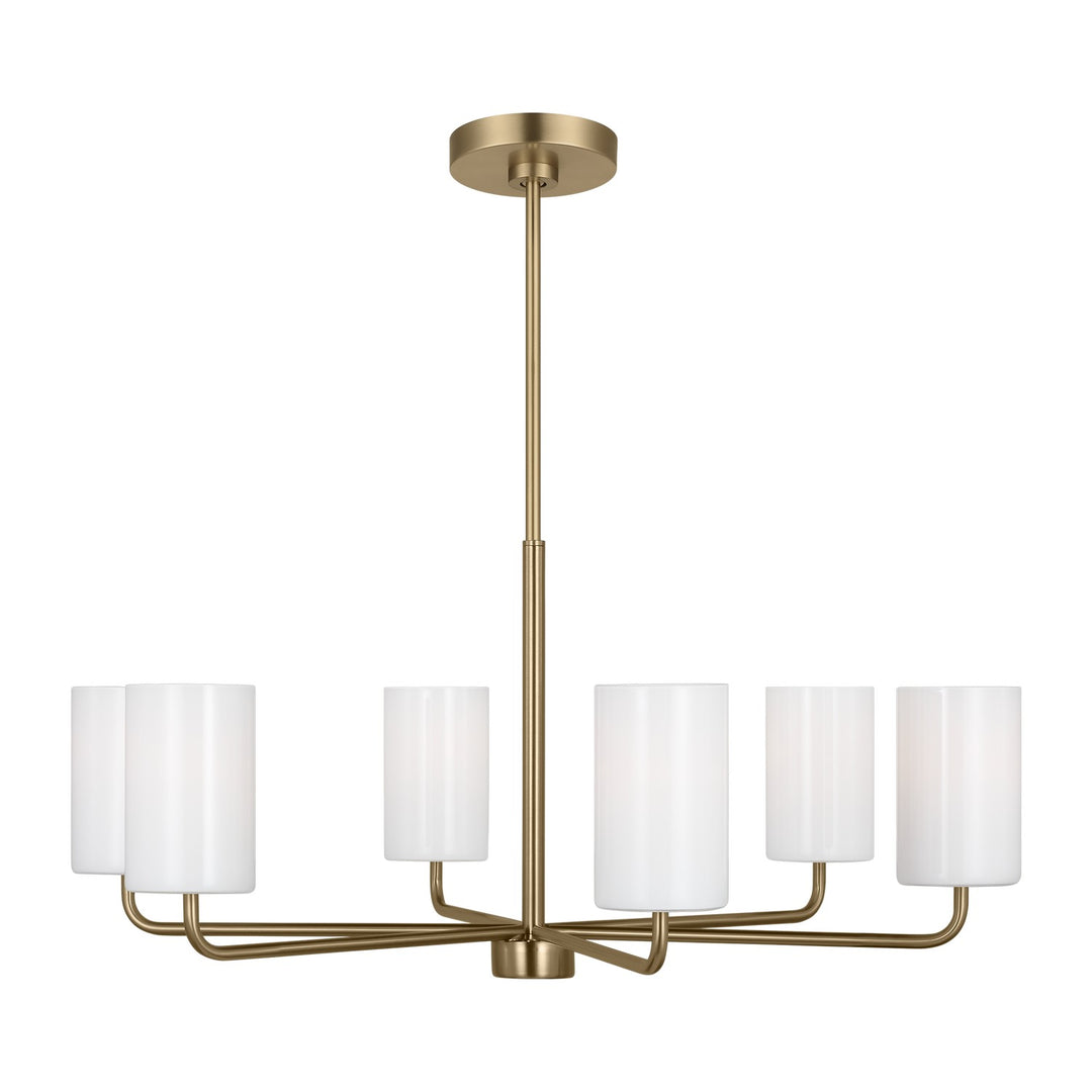 Generation Lighting Canada - GLC1026SB - Six Light Chandelier - Rhett - Satin Brass