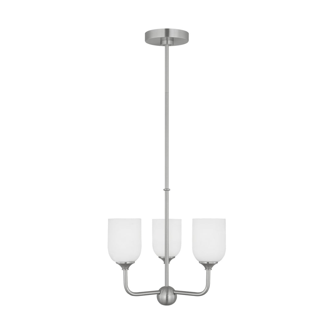Generation Lighting Canada - GLC1073BS - Three Light Chandelier - Emile - Brushed Steel