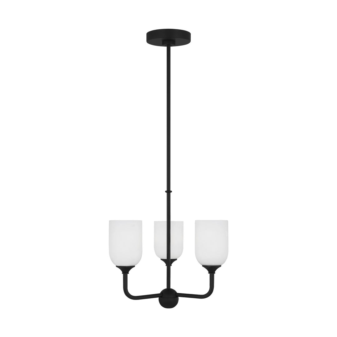 Generation Lighting Canada - GLC1073MBK - Three Light Chandelier - Emile - Midnight Black